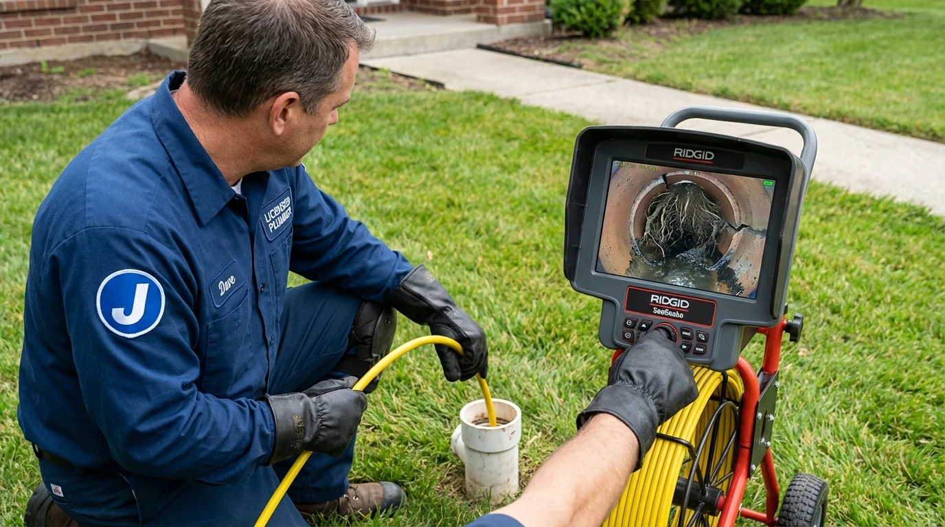 Sewer camera inspection being performed by Johns Plumbing LLC in Moonachie